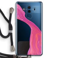 Paarse stroom: Huawei Mate 10 Pro Transparant Hoesje met koord