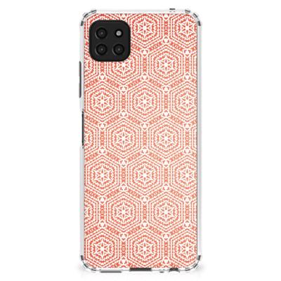 Samsung Galaxy A22 5G Doorzichtige Silicone Hoesje Pattern Orange Samsung Galaxy A22 5G Doorzichtige Silicone Hoesje Pattern Orange
