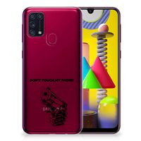 Samsung Galaxy M31 Silicone-hoesje Gun Don't Touch My Phone