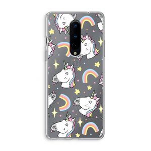 Rainbow Unicorn: OnePlus 8 Transparant Hoesje