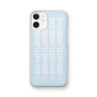 Hotline bling blue: iPhone 12 Transparant Hoesje