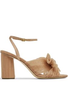 Loeffler Randall sandales Camellia 90 mm à design plissé - Rose