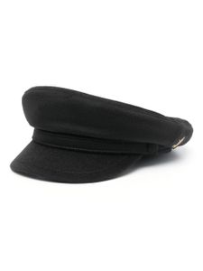 Borsalino casquette gavroche à patch logo - Noir