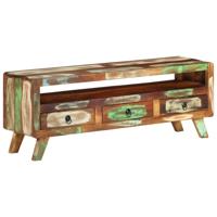 Tv-meubel 110x30x40 cm massief gerecycled hout meerkleurig - thumbnail