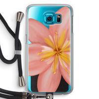 Pink Ellila Flower: Samsung Galaxy S6 Transparant Hoesje met koord