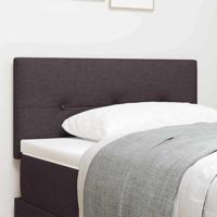 LED-hoofdbord met LED -striplichten Donkerbruin 80 cm Stof