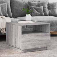 Salontafel met LED-verlichting 50x49x40 cm grijs sonoma eiken