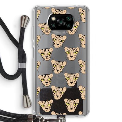 Tijger: Xiaomi Poco X3 NFC Transparant Hoesje met koord