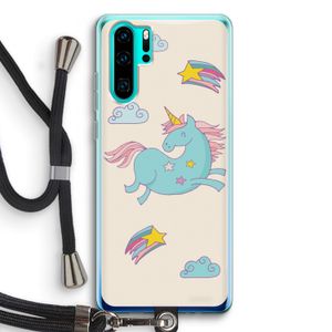 Vliegende eenhoorn: Huawei P30 Pro Transparant Hoesje met koord