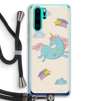 Vliegende eenhoorn: Huawei P30 Pro Transparant Hoesje met koord