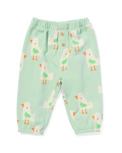 HEMA Newborn Sweatbroek Vogels Groen (groen)