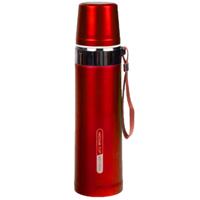 Thermosfles / isoleerkan met bandje - 750 ml - rood - RVS - thermosfles - isoleerfles