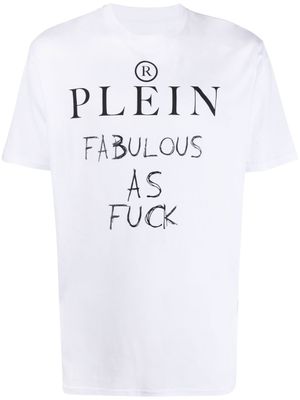 Philipp Plein t-shirt à slogan imprimé - Blanc