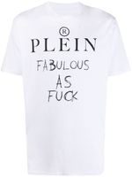 Philipp Plein t-shirt à slogan imprimé - Blanc