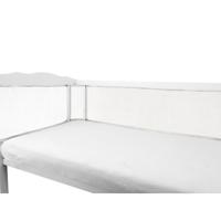 Baby Bed Omrander - Bedbumper - Hoofdbeschermer Mousseline Off-white 210x28 cm