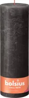 Bolsius stompkaars rustiek shine 10x30cm stormy grey
