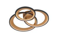 Trio Plafonnière Granada 3-rings goud met zwart 673810332