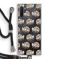 Slapende poes: Samsung Galaxy Note 10 Plus Transparant Hoesje met koord