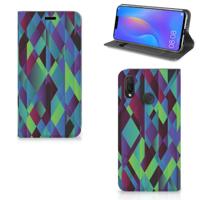 Huawei P Smart Plus Stand Case Abstract Green Blue Huawei P Smart Plus Stand Case Abstract Green Blue