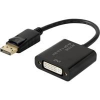 Renkforce RF-4299048 DisplayPort / DVI Adapter [1x DisplayPort stekker - 1x DVI-bus 24+5-polig] Zwart Vergulde steekcontacten 10.00 cm - thumbnail