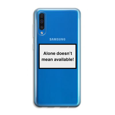 Alone: Samsung Galaxy A50 Transparant Hoesje