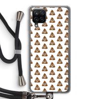 Poop emoji: Samsung Galaxy A12 Transparant Hoesje met koord