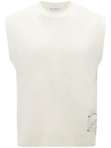 JW Anderson pull sans manches à patch logo - Blanc