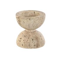 Kaarshouder Home ESPRIT Beige Magnesium 12 x 12 x 12,7 cm