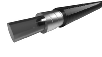 Elvedes dropper buitenkabel 3,65mm rol 30m zwart superflex