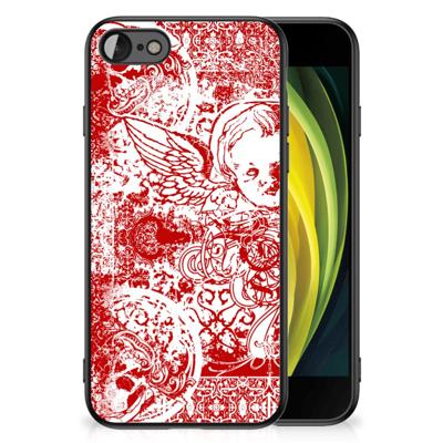 Telefoonhoesje iPhone SE 2022 | SE 2020 | 7/8 Angel Skull Rood