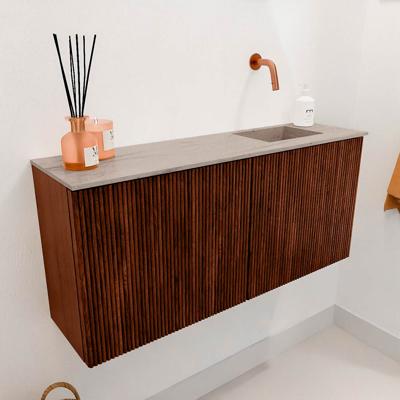 Toiletmeubel Mondiaz Joya Dlux | 90 cm | Meubelkleur Ruby | Faye wastafel Saba Wasbak Rechts | Zonder kraangat(en)