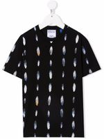 Marcelo Burlon County Of Milan Kids t-shirt à imprimé plumes - Noir - thumbnail