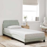 Bedframe "Dover" 80x200 cm fluweel lichtgrijs