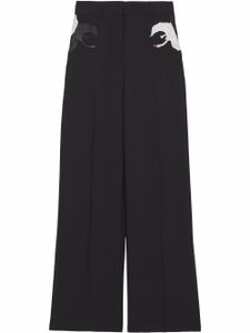 Burberry pantalon ample à imprimé graphique - Noir