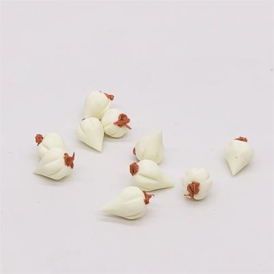 20 stuks/2 zakken 1:12 Mini huis speelgoed simulatie knoflook keuken decoratie (gebroken wit)