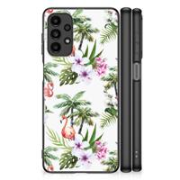 Samsung Galaxy A13 4G Dierenprint Telefoonhoesje Flamingo Palms Samsung Galaxy A13 4G Dierenprint Telefoonhoesje Flamingo Palms