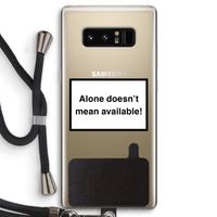 Alone: Samsung Galaxy Note 8 Transparant Hoesje met koord