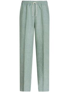 ETRO pantalon en lin à coupe droite - Vert