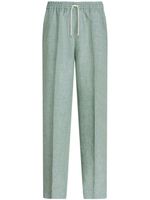 ETRO pantalon en lin à coupe droite - Vert