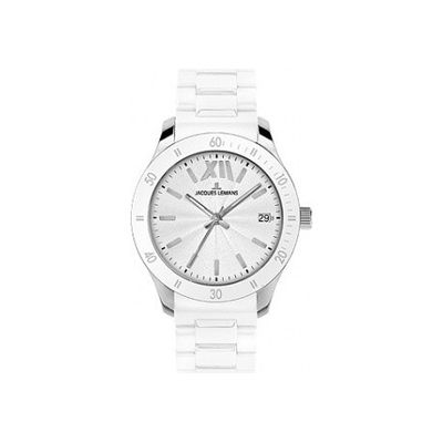 Jacques Lemans horlogeband 1-1623 / 1-1623P Rome Silicoon Wit 18mm