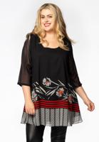 Yoek Tuniek wide bottom MENORCA | Zwart | Maat 42/44