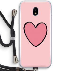 Hartje: Samsung Galaxy J3 (2017) Transparant Hoesje met koord