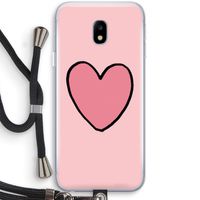 Hartje: Samsung Galaxy J3 (2017) Transparant Hoesje met koord