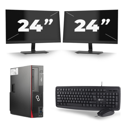 Fujitsu Esprimo D756 SFF - Intel Core i5-6e Generatie - 8GB RAM - 256GB SSD - Windows 11 + 2x 24 inch Monitor Fujitsu Esprimo D756 SFF - Intel Core i5-6e Generatie - 8GB RAM - 256GB SSD - Windows 11 + 2x 24 inch Monitor