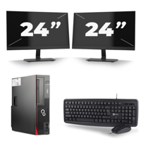 Fujitsu Esprimo D756 SFF - Intel Core i5-6e Generatie - 8GB RAM - 256GB SSD - Windows 11 + 2x 24 inch Monitor Fujitsu Esprimo D756 SFF - Intel Core i5-6e Generatie - 8GB RAM - 256GB SSD - Windows 11 + 2x 24 inch Monitor