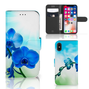 Apple iPhone X | Xs Hoesje Orchidee Blauw - Cadeau voor je Moeder