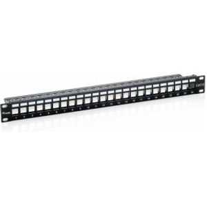 Equip Cat. 6a Keystone Patch Panel, shielded, black