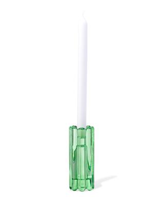 HEMA Kandelaar M Glas Ribbel Groen (groen)