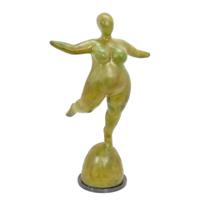 A MODERNIST BRONZE SCULPTURE OF A FEMALE NUDE