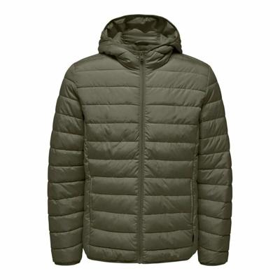 Heren Sportjas Only & Sons Onsbrody Quilt Olijf - Maat: L